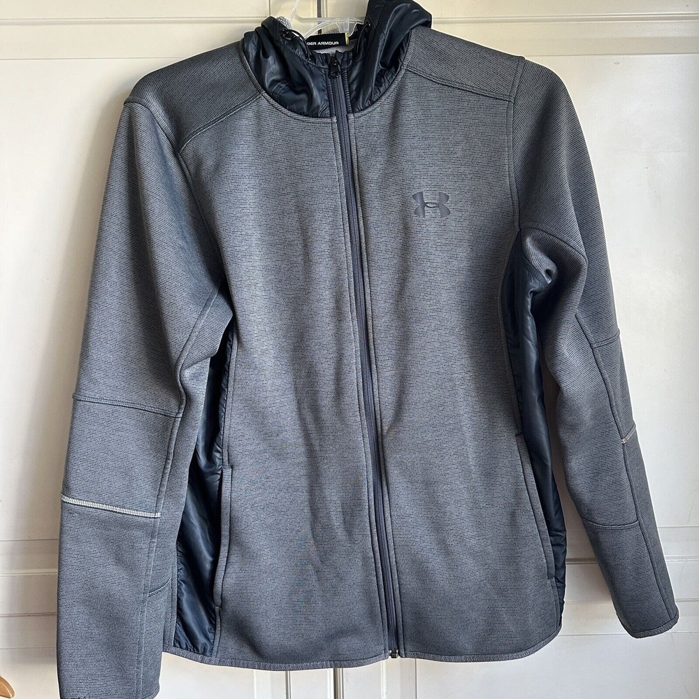 Under Armour Jacket‎ Mens Medium Gray Zip Hoodie